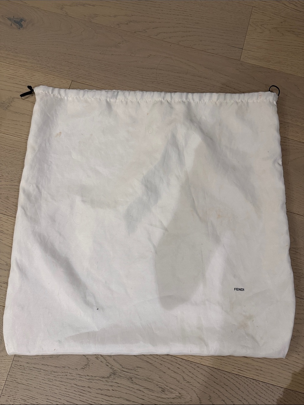Fendi Cream-White Drawstring Dust Sack